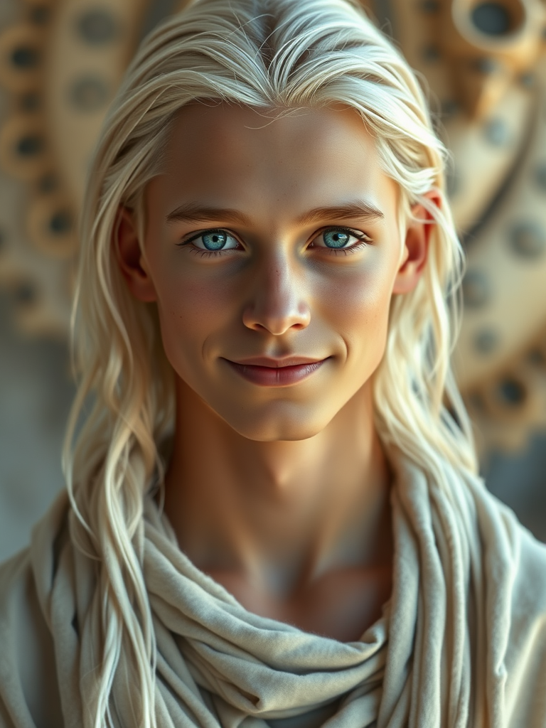 A Peaceful, Young Male with Luminous Appearance