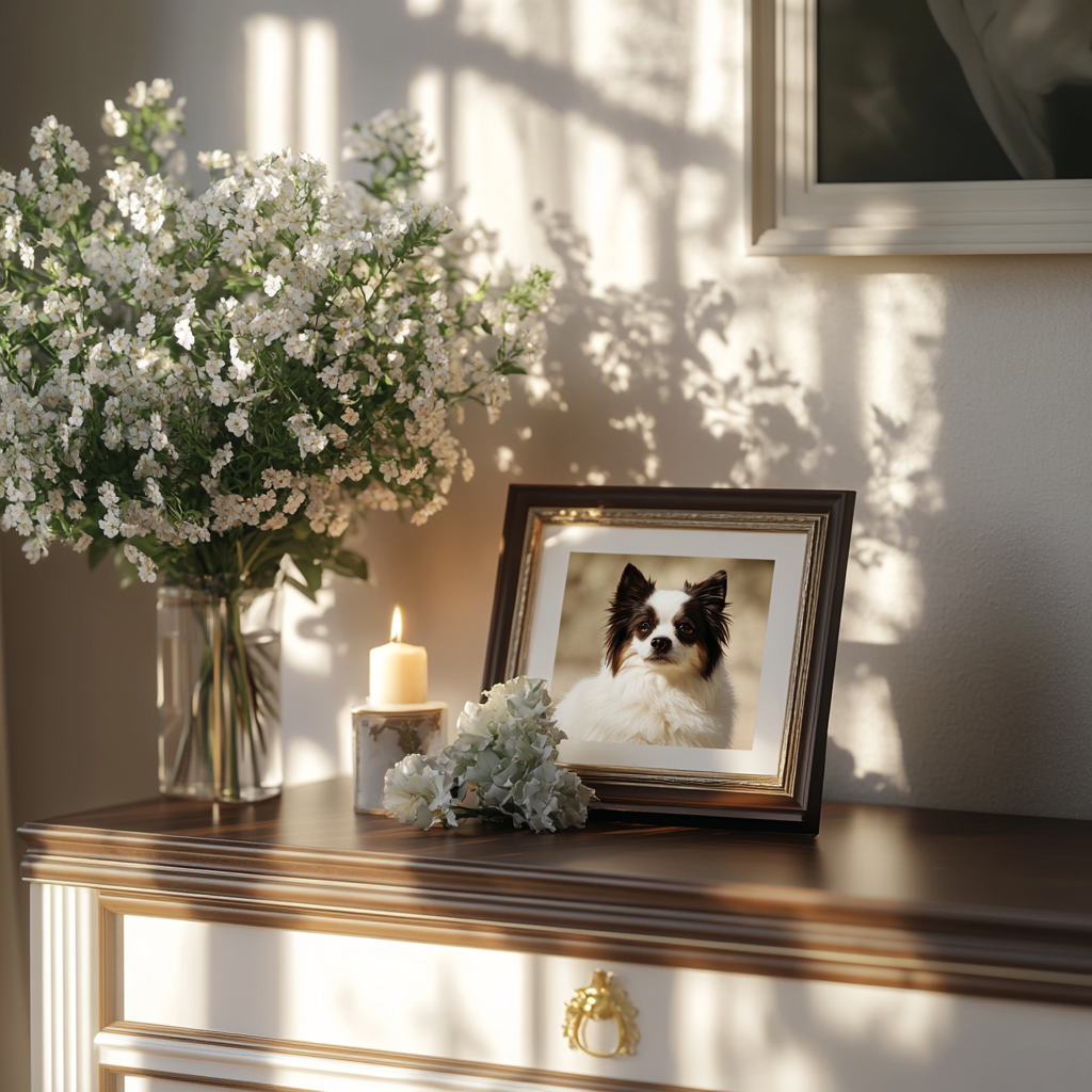 A Peaceful Altar for a Deceased Pet