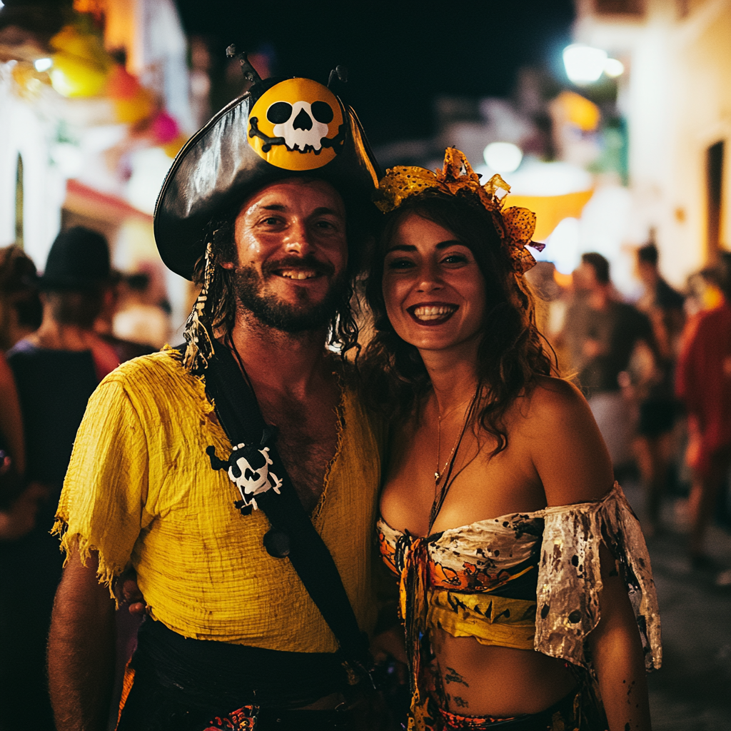 A Pirate and a Bee stumble through Halloween