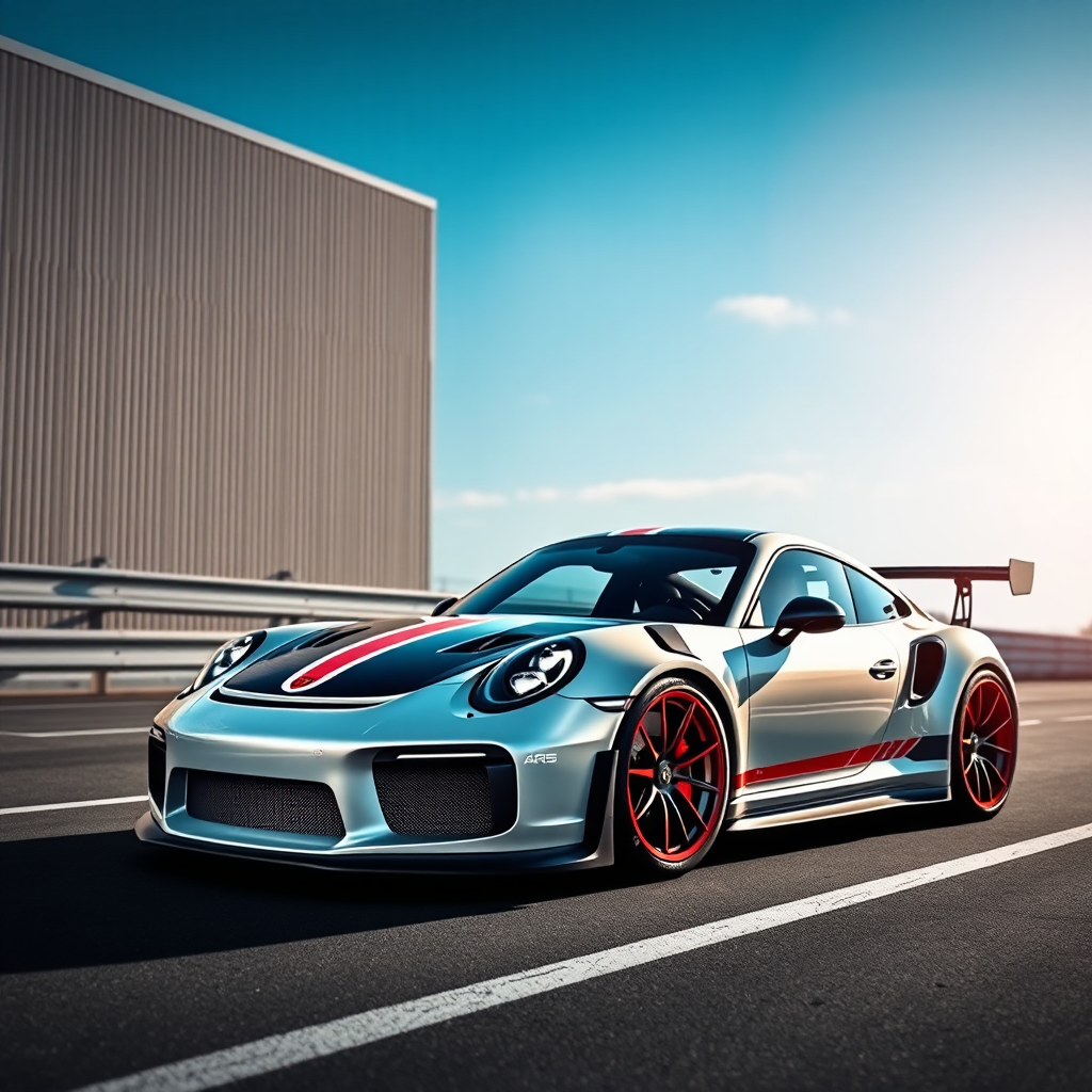 A Porsche 911 GT3 RS sports car.