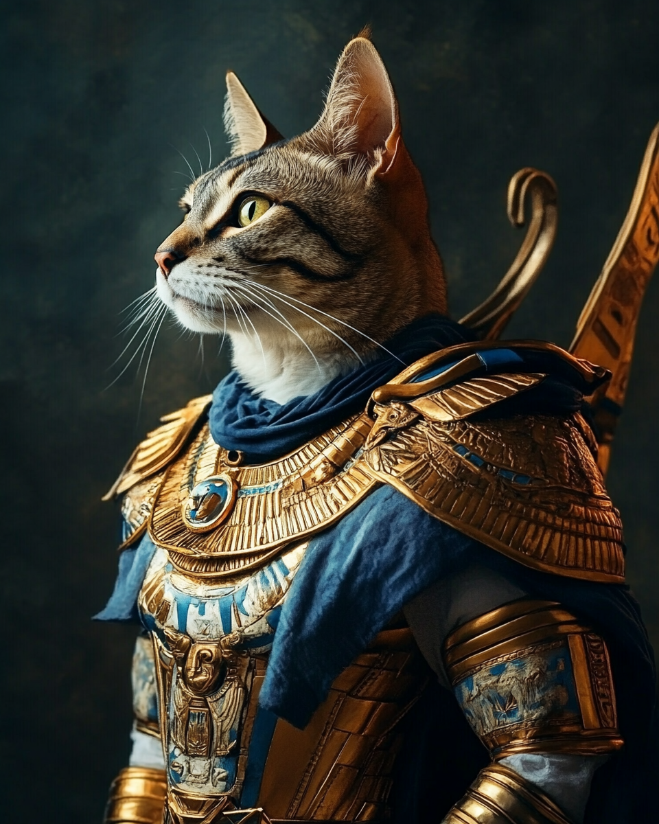 A Portrait of Horus and His Cat