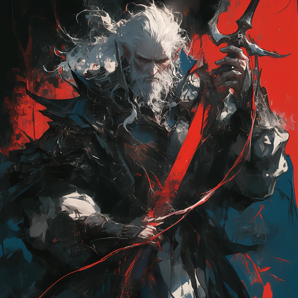 A Powerful Old Man in Dark Fantasy Dungeon