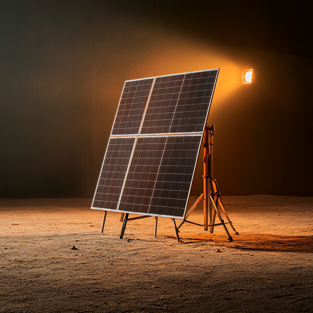 A Professional Close-up of Solar Panels