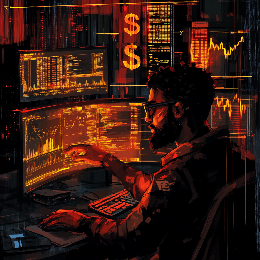 A Professional Programmer Surrounded by Wealth Symbols