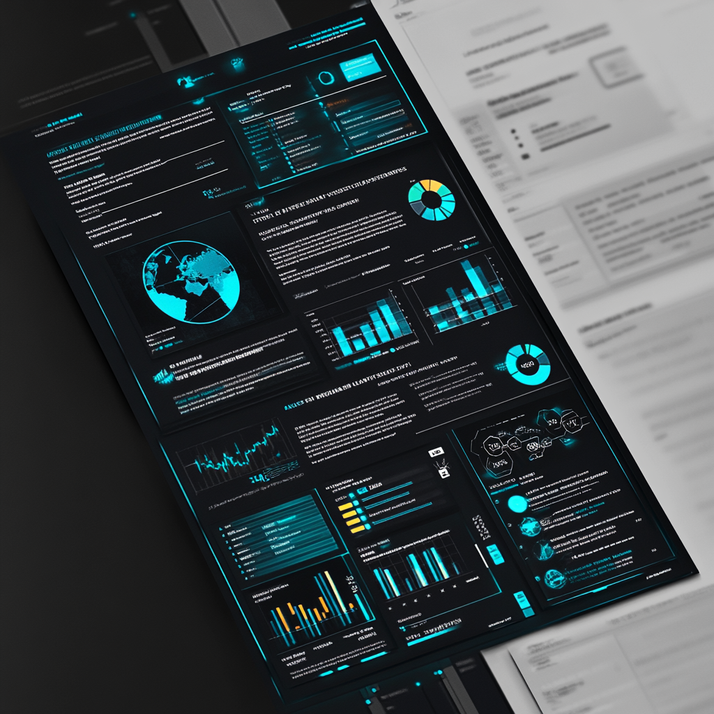 A Professional Resume Highlighting Metrics in Vibrant Colors