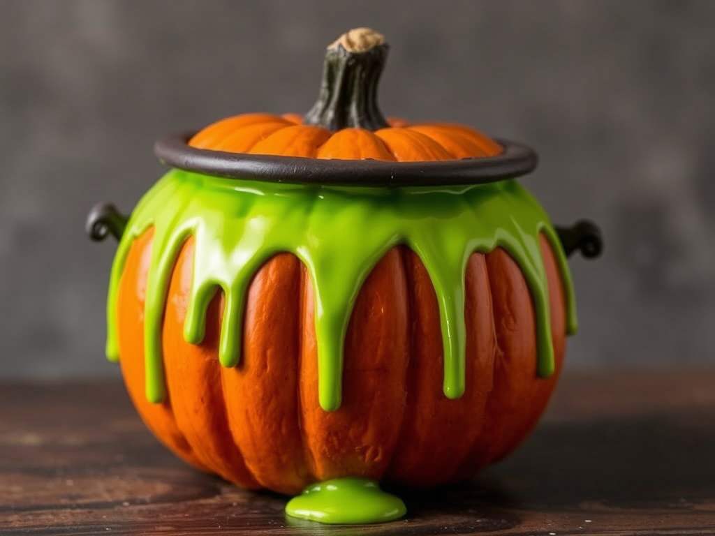 A Pumpkin Melting like Witch’s Cauldron