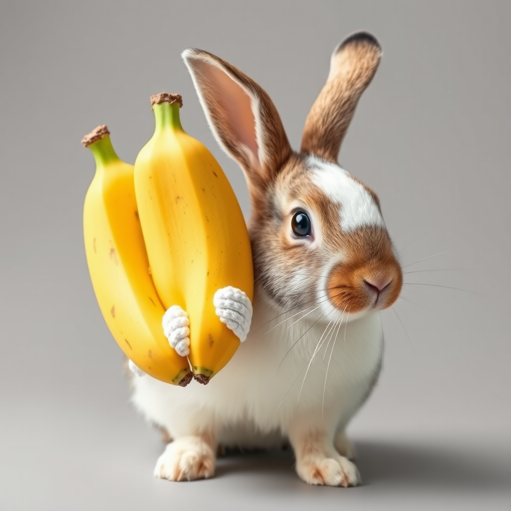 A Rabbit with Four Bananas