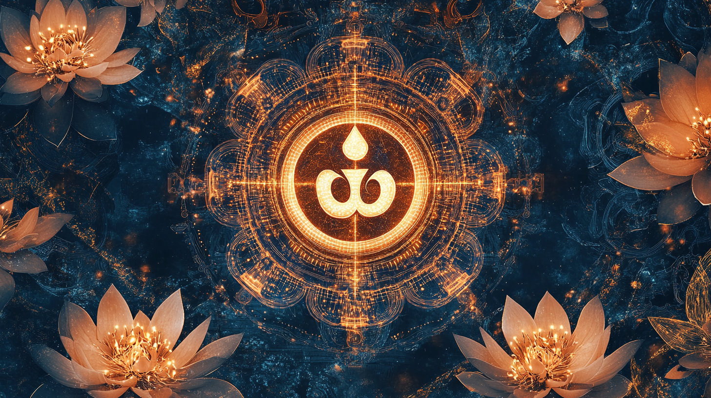 A Radiant Poster Integrating AI and Hindu Philosophy