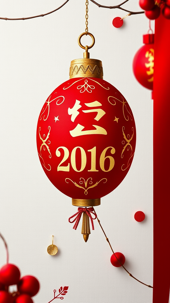 A Red and Gold NYE Invitation