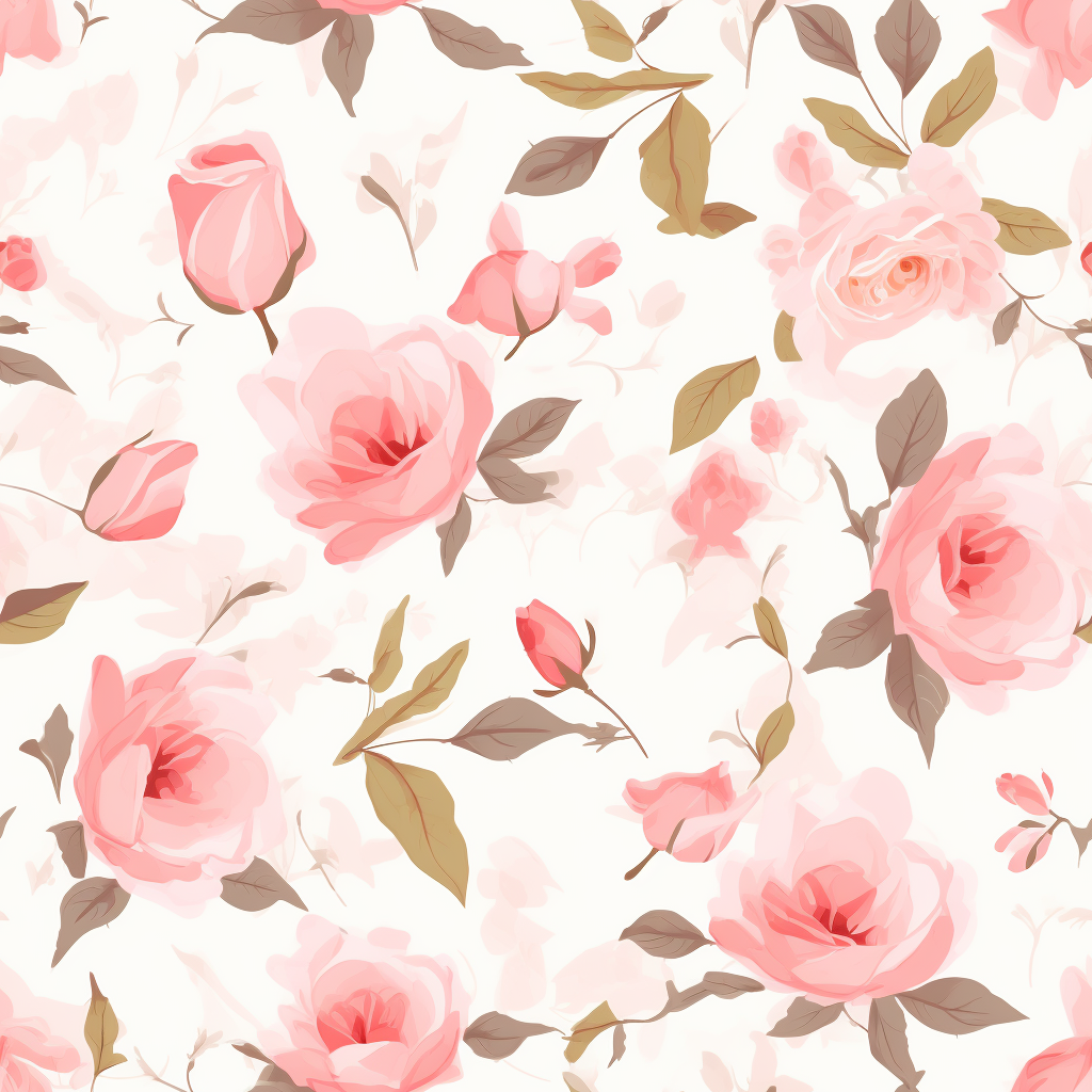 A Romantic Roses Pattern with Anime Style