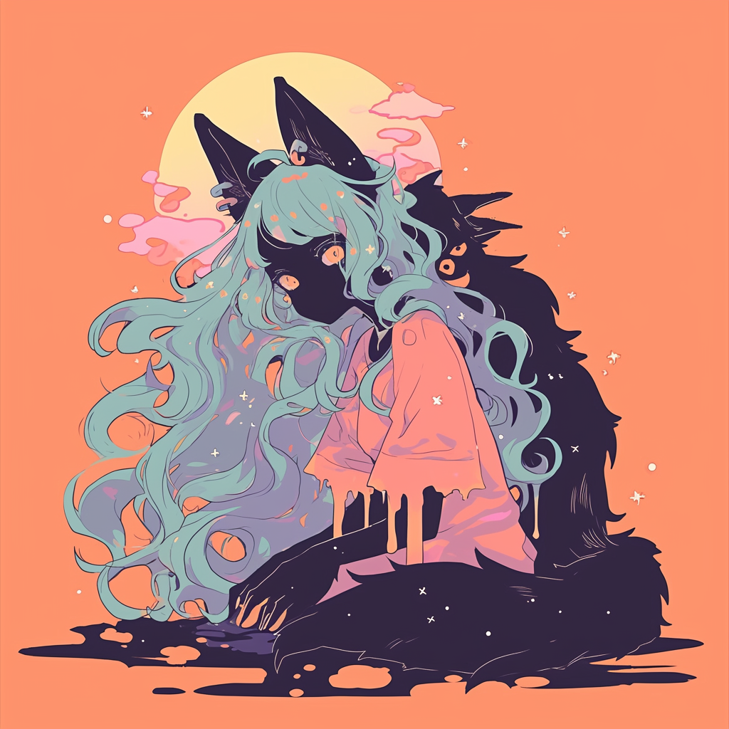 A Scared Werewolf Girl Under Sun in Disguise