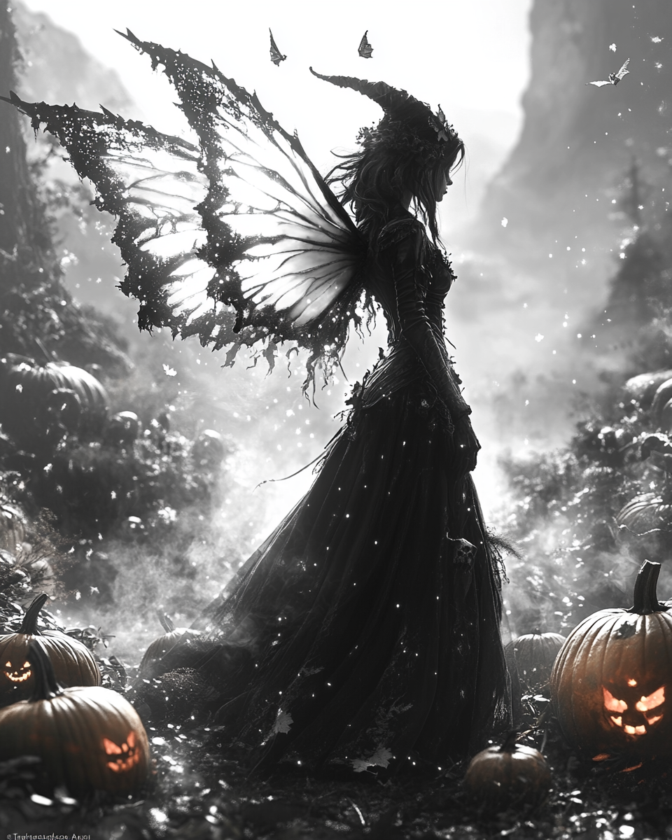 A Scary Fairy Casts Spell in Spooky Forest