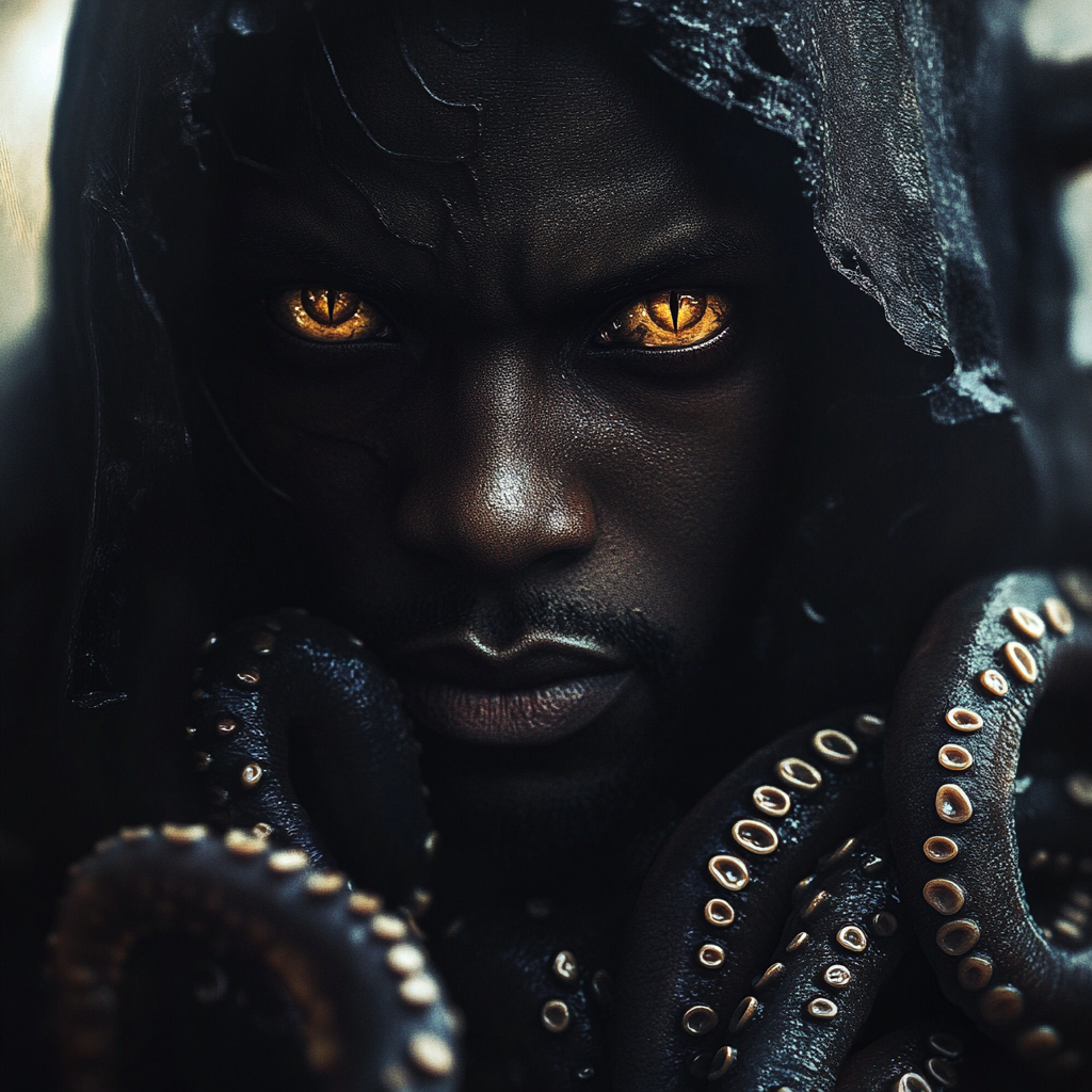 A Scary Portrait of Black Pharaoh