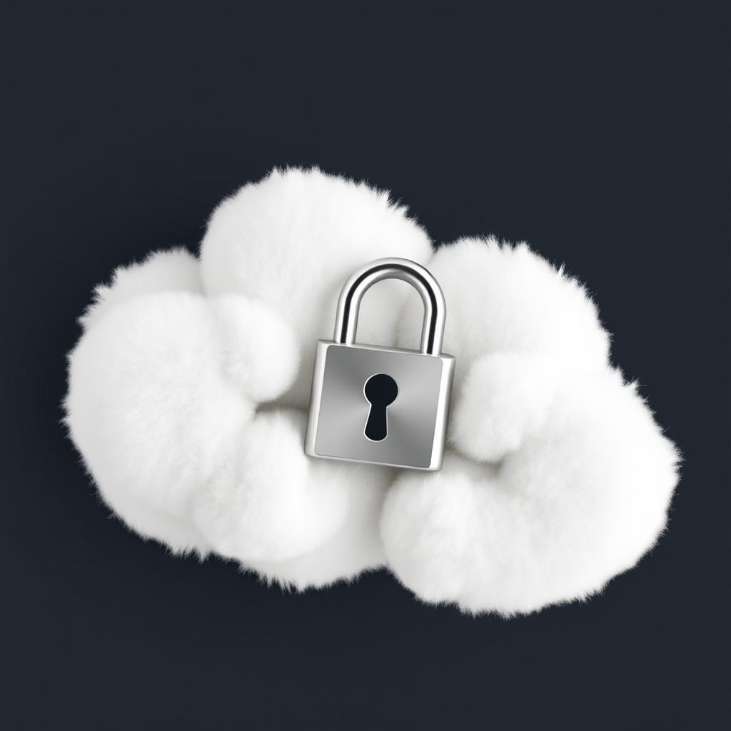 A Secure Cloud Storage Logo with Lock Symbol.