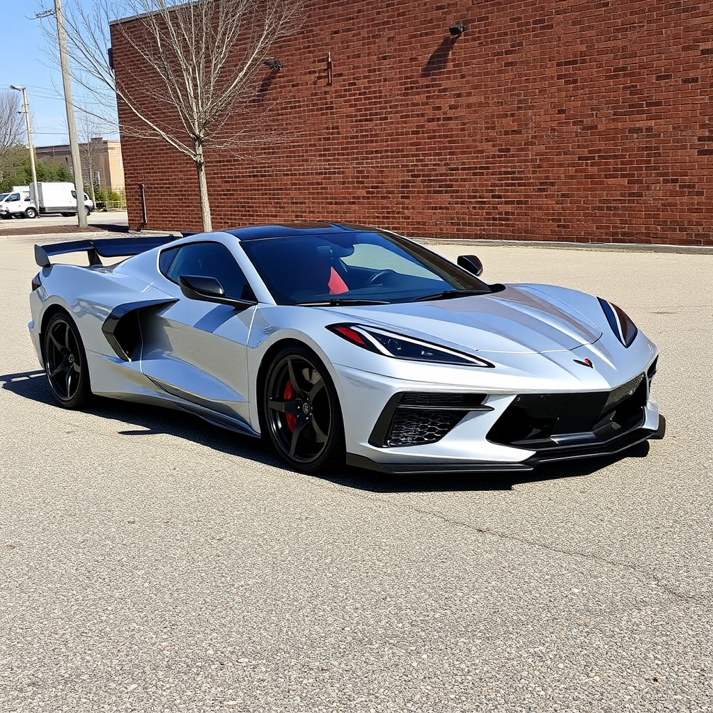 A Silver Corvette from 2022 is shown.