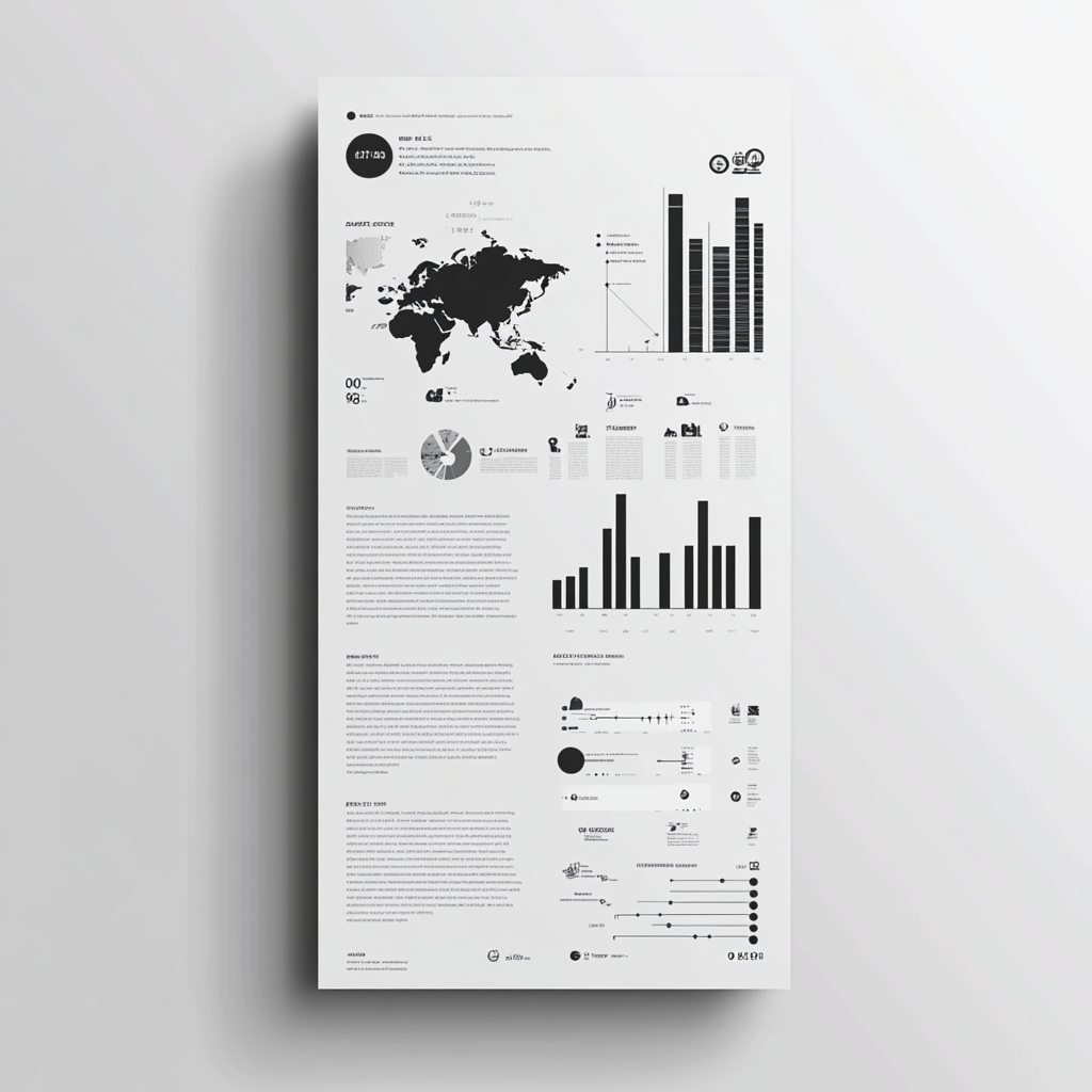 A Simple Black and White Infographic Page