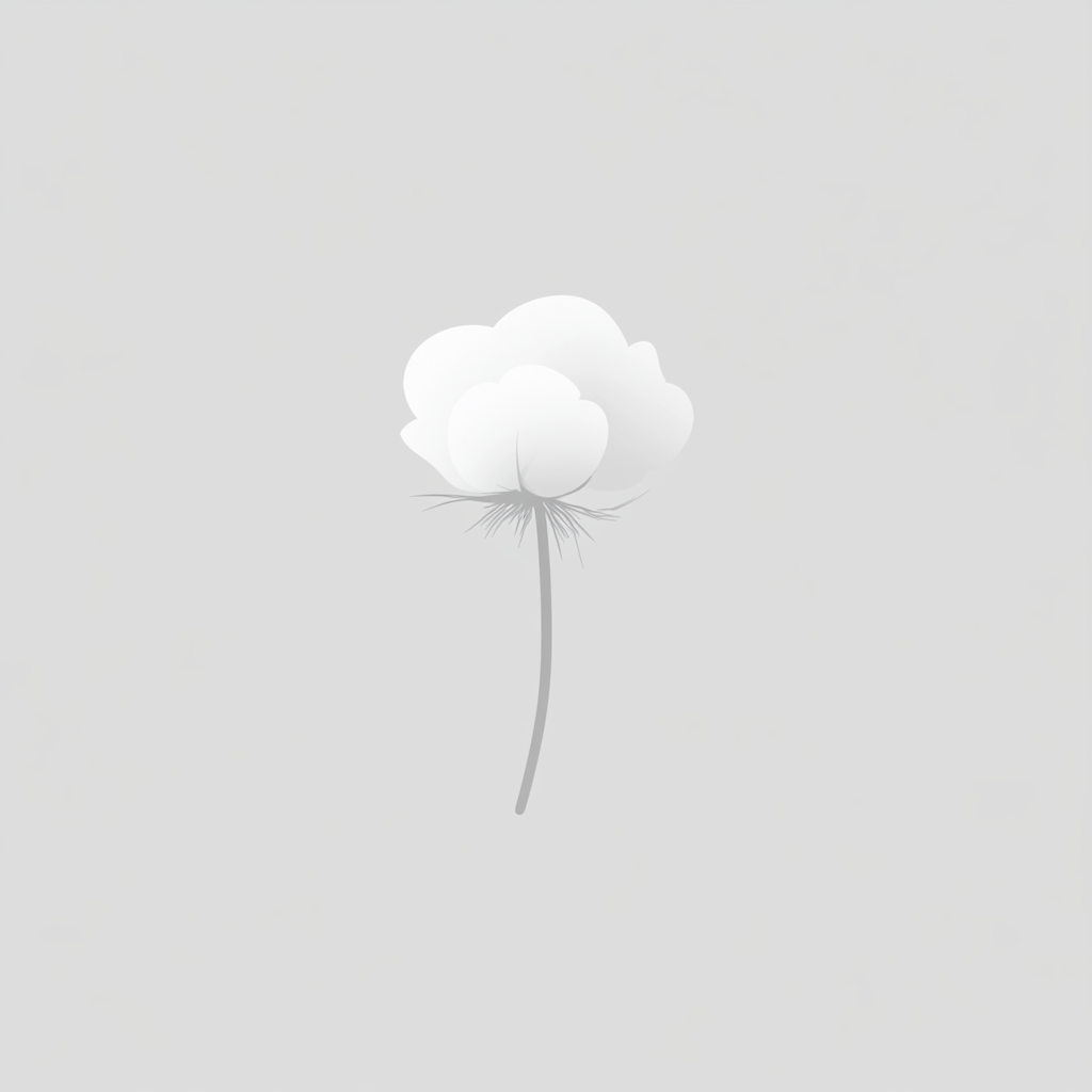 A Simple Cotton Bud Logo Without Stem