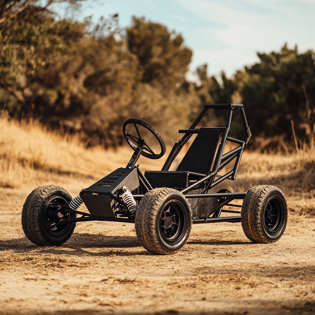 A Sleek Electric Offroad Go Kart With Roll Cage