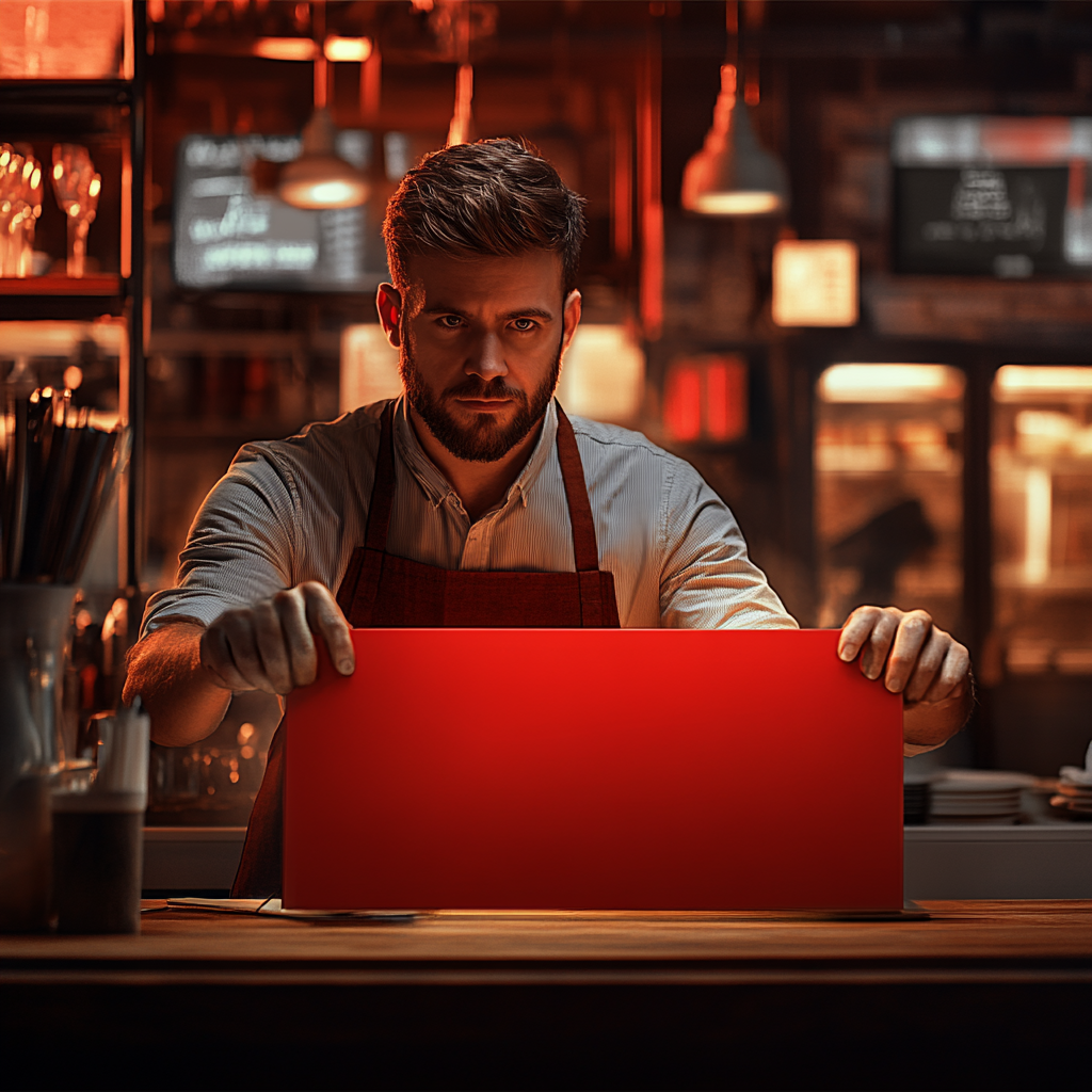 A Small Business Owner in a Busy Restaurant