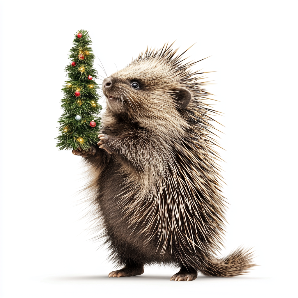 A Smiling Porcupine with Decorated Quills