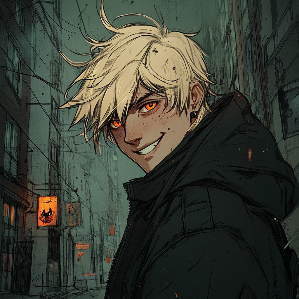 A Smiling Young Man with Ghost Powers