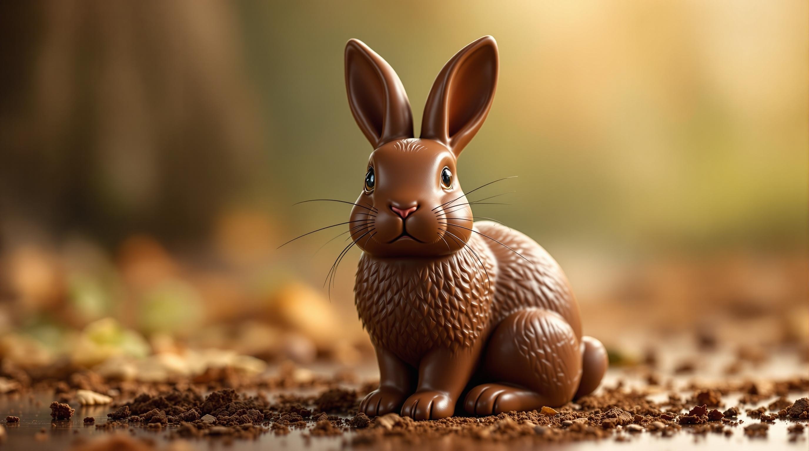 A Smooth Chocolate Bunny Alone