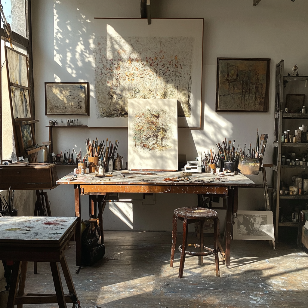 A Sophisticated European Art Studio