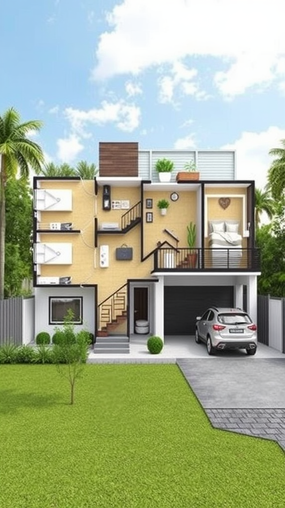 A South-Facing Two-Story House Plan