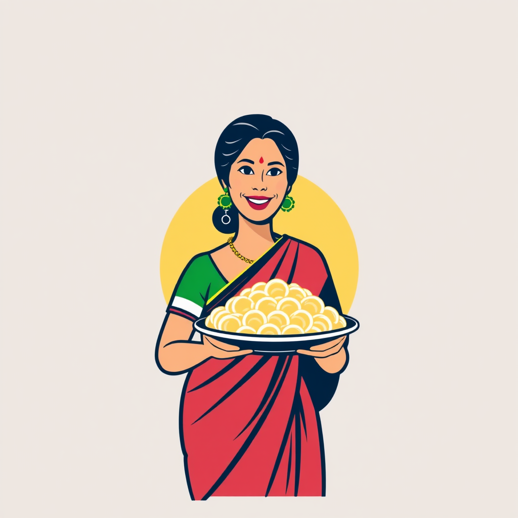 A South Indian Mother Serving Rice, Logo Design