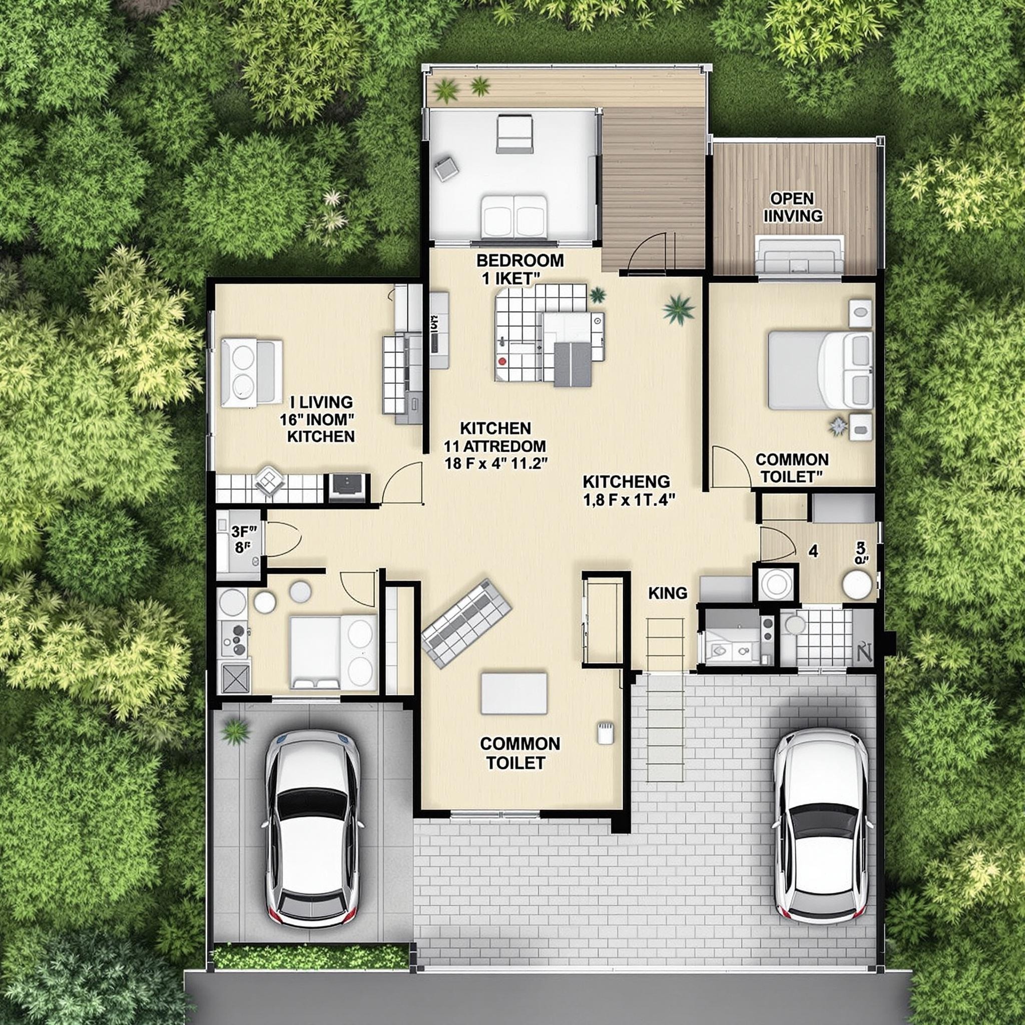 A Spacious Five Bedroom Ground Floor Plan