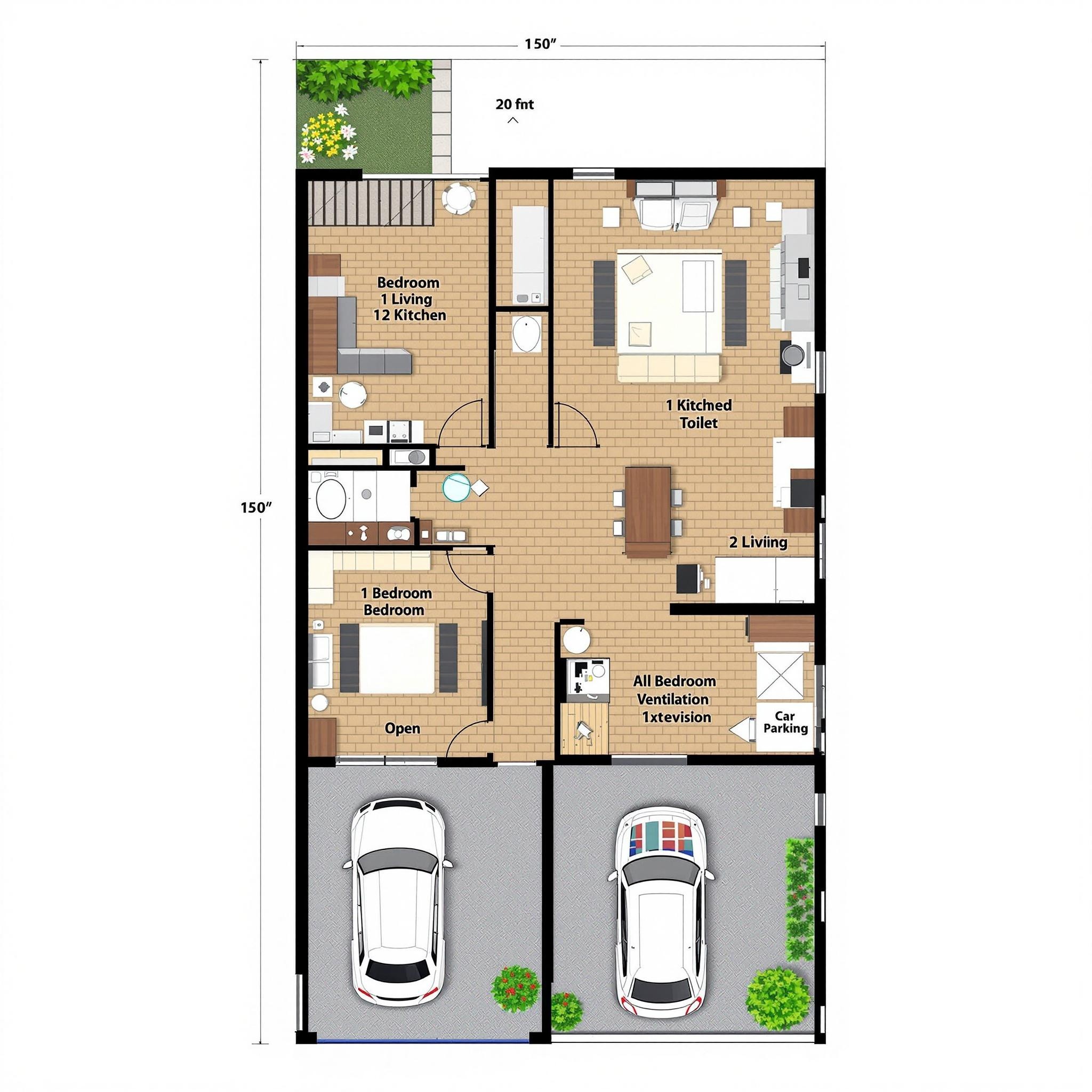 A Spacious Three-Bedroom Ground-Floor Home