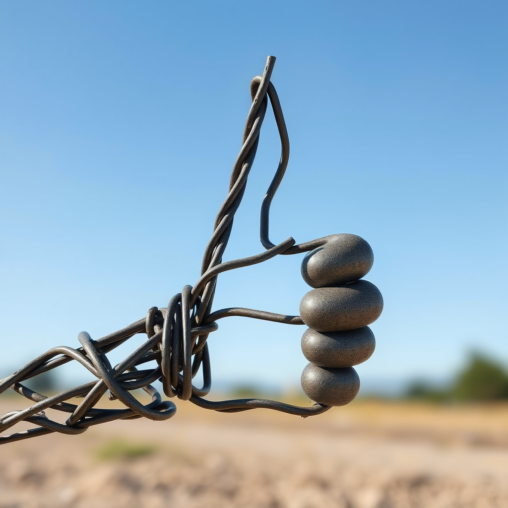 A Steel Rebar Hand Giving Thumbs Up