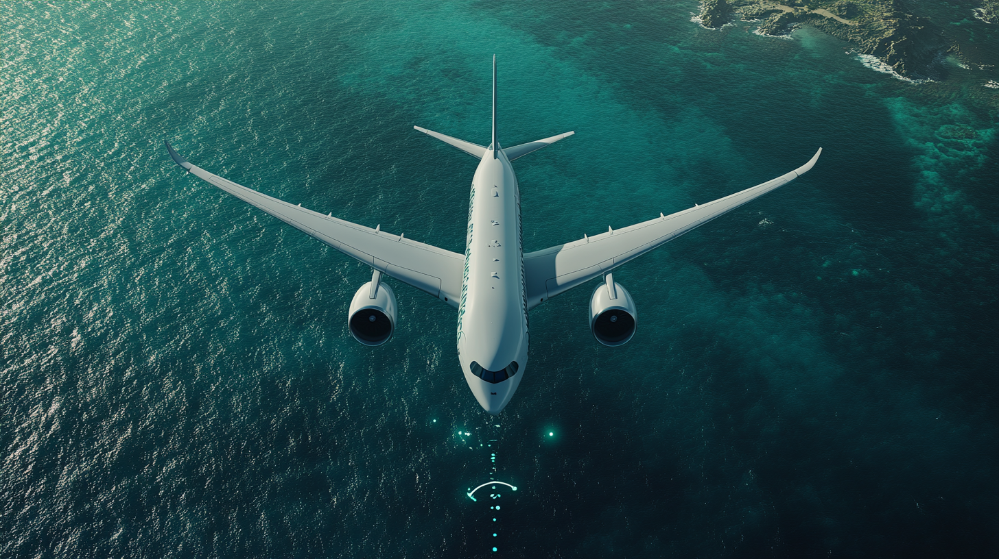 A Stunning A350 Soaring Over Ocean