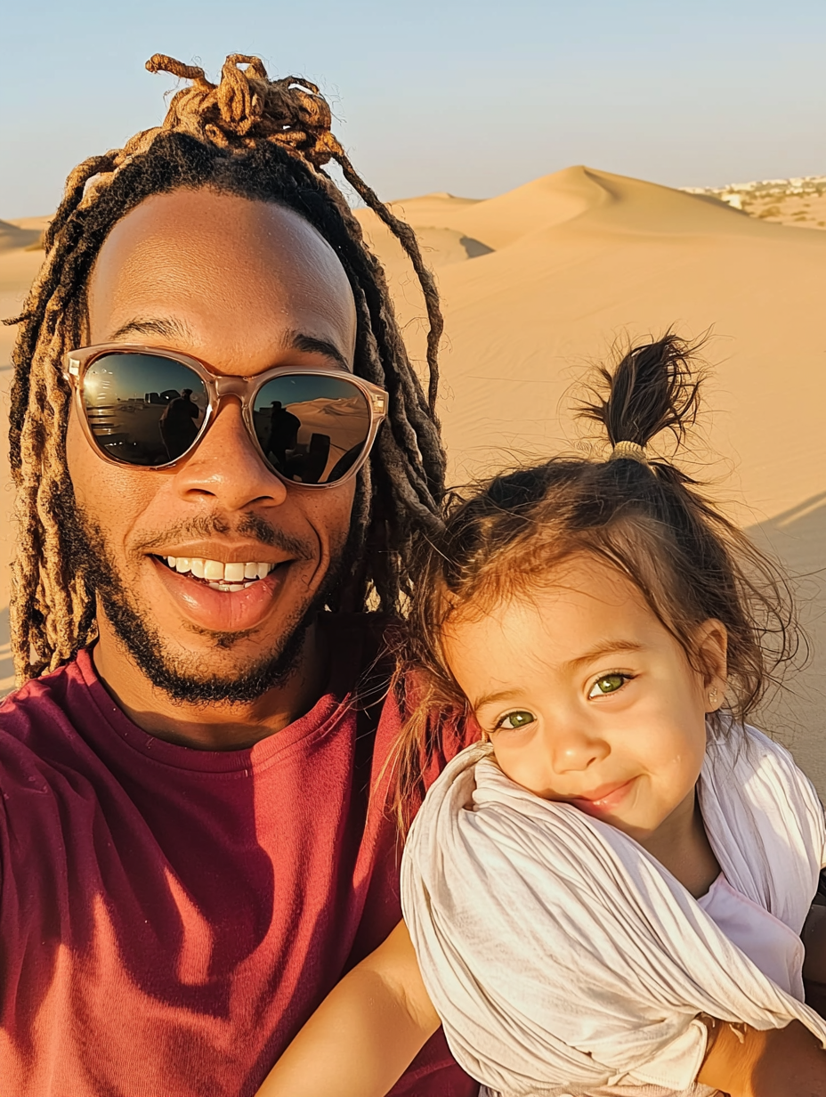 A Sunset Family Portrait in Dubai Desert