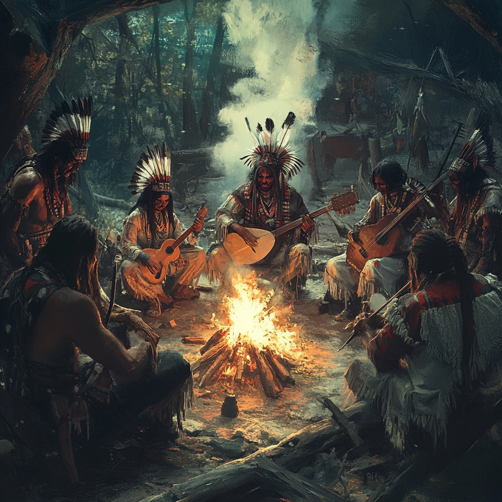 A Suspicious Gathering Around Campfire in Wonderland.