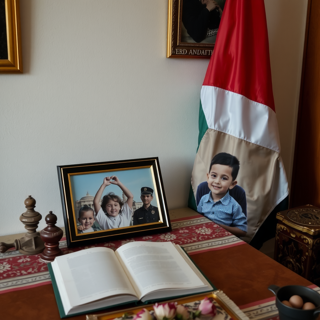 A Table, Picture, Palestinian Flag, Age, Childhood, Martyrdom