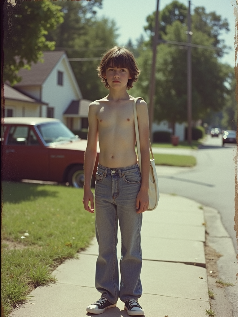 A Teen Newspaper Boy in 1980s Suburb