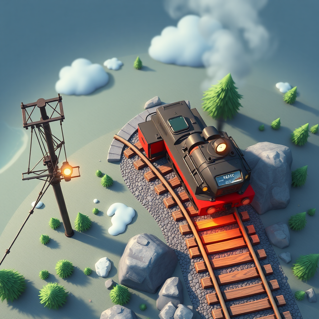 A Top-Down Train Game in 16:9 Aspect Ratio