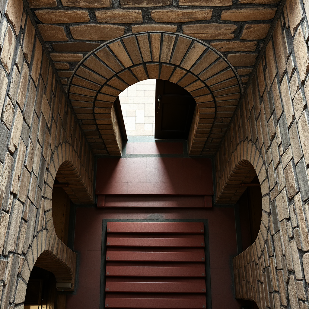 A Top View of a 14th Century Castle Foyer