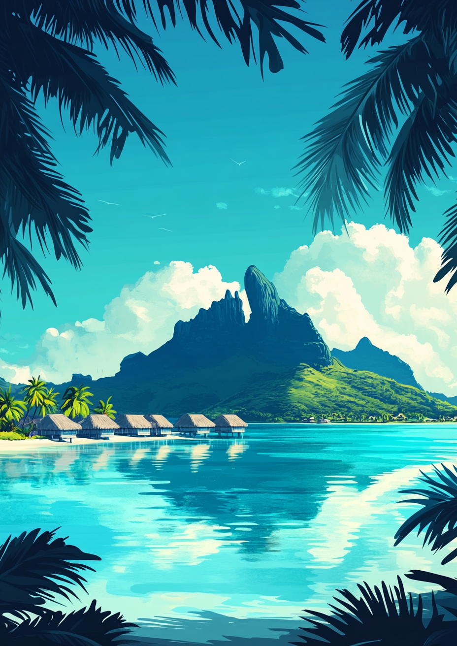 A Tropical Paradise: Bora Bora Island View