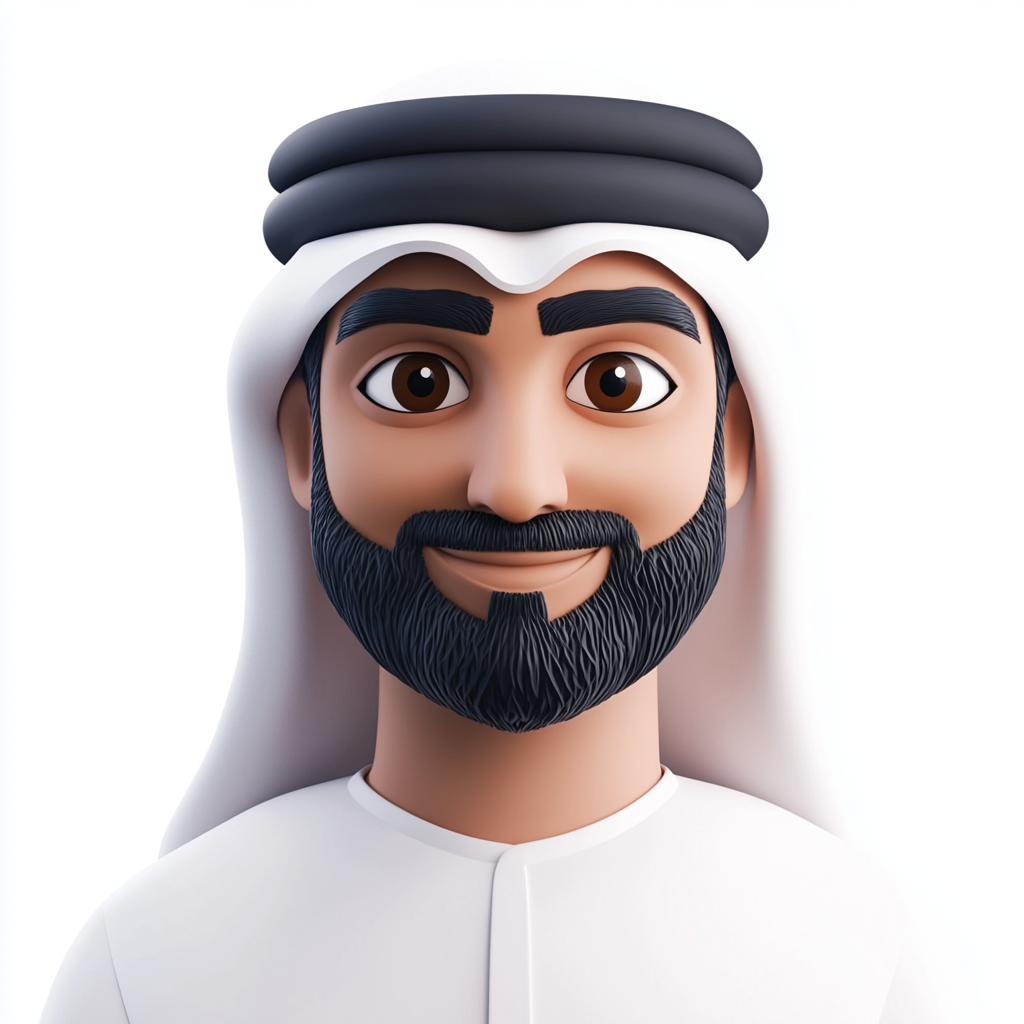 A UAE man in traditional clothing