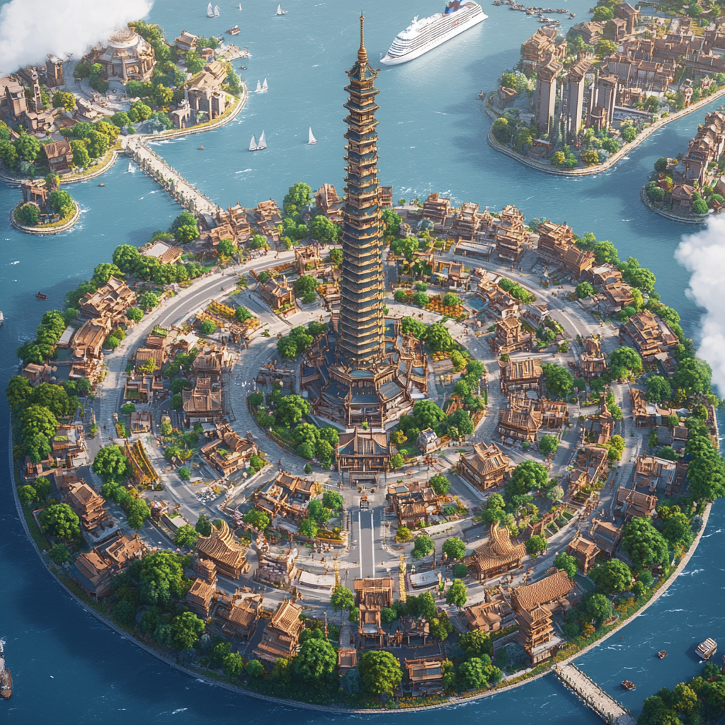 A Unique Island City with European and Chinese Architecture.