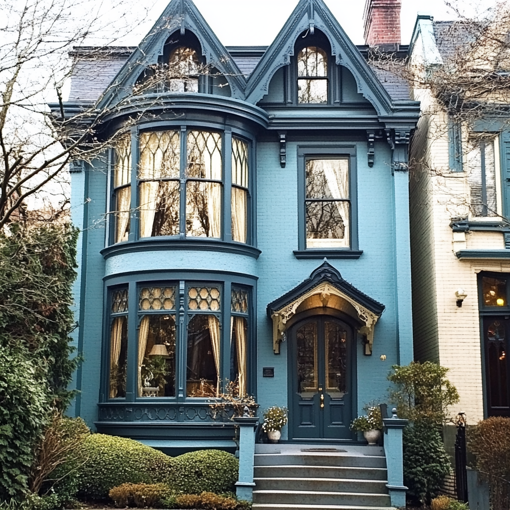 A Victorian Bay Window with Tasteful Decor