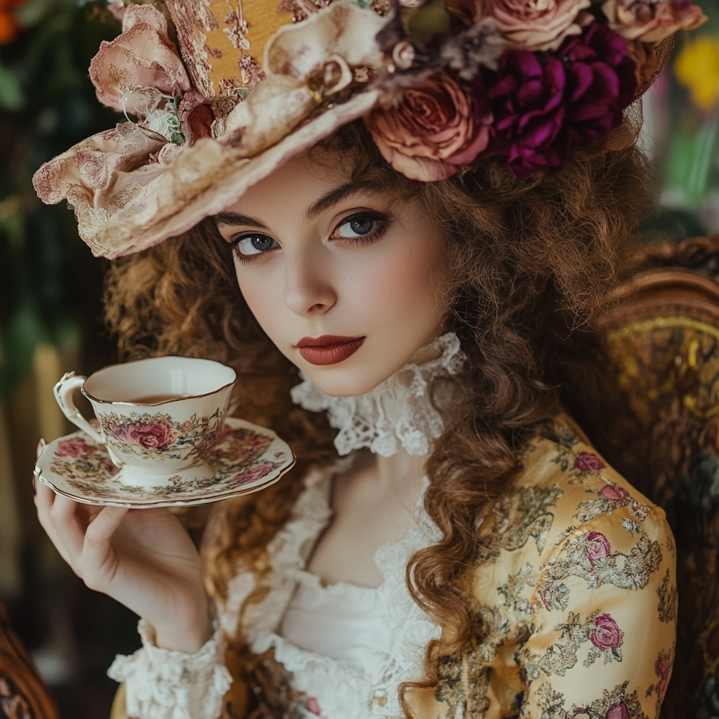 A Victorian Tea Party with Bold Floral Designs