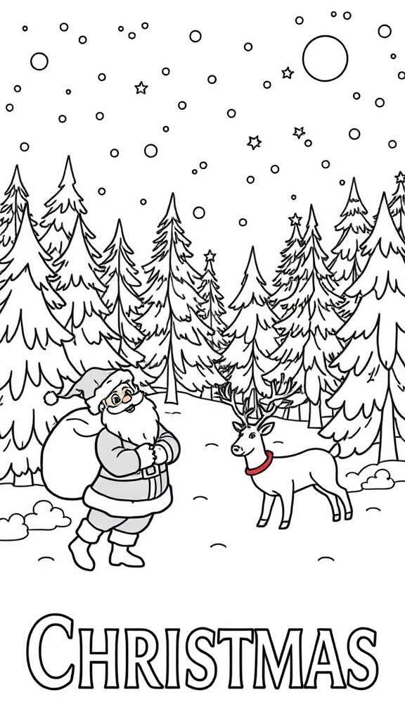 A Whimsical Christmas Scene with Santa Claus