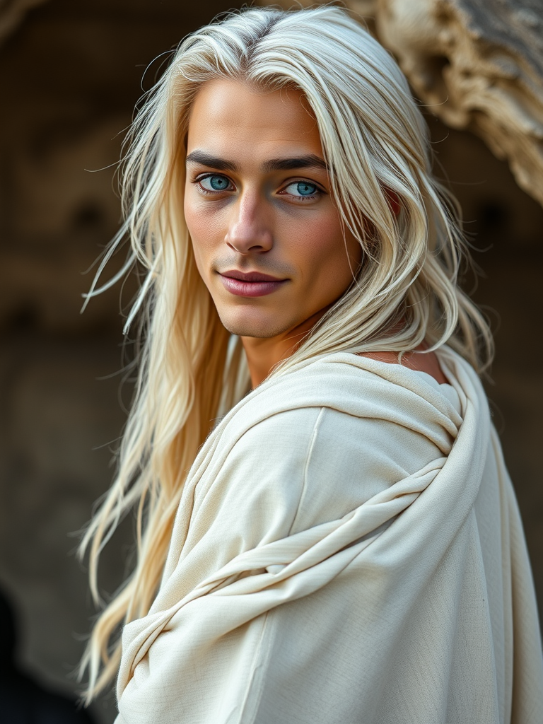 A Wise, Young Man with Tribal, Ethereal Aura