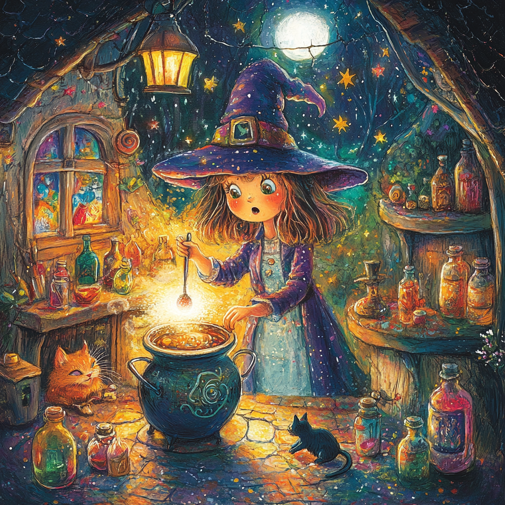 A Witch's Magical Potions and Spells: Children's Book