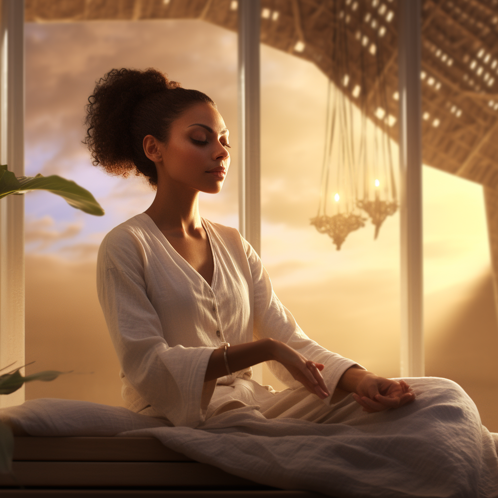 A Woman Relaxing in Spa for Self-Care