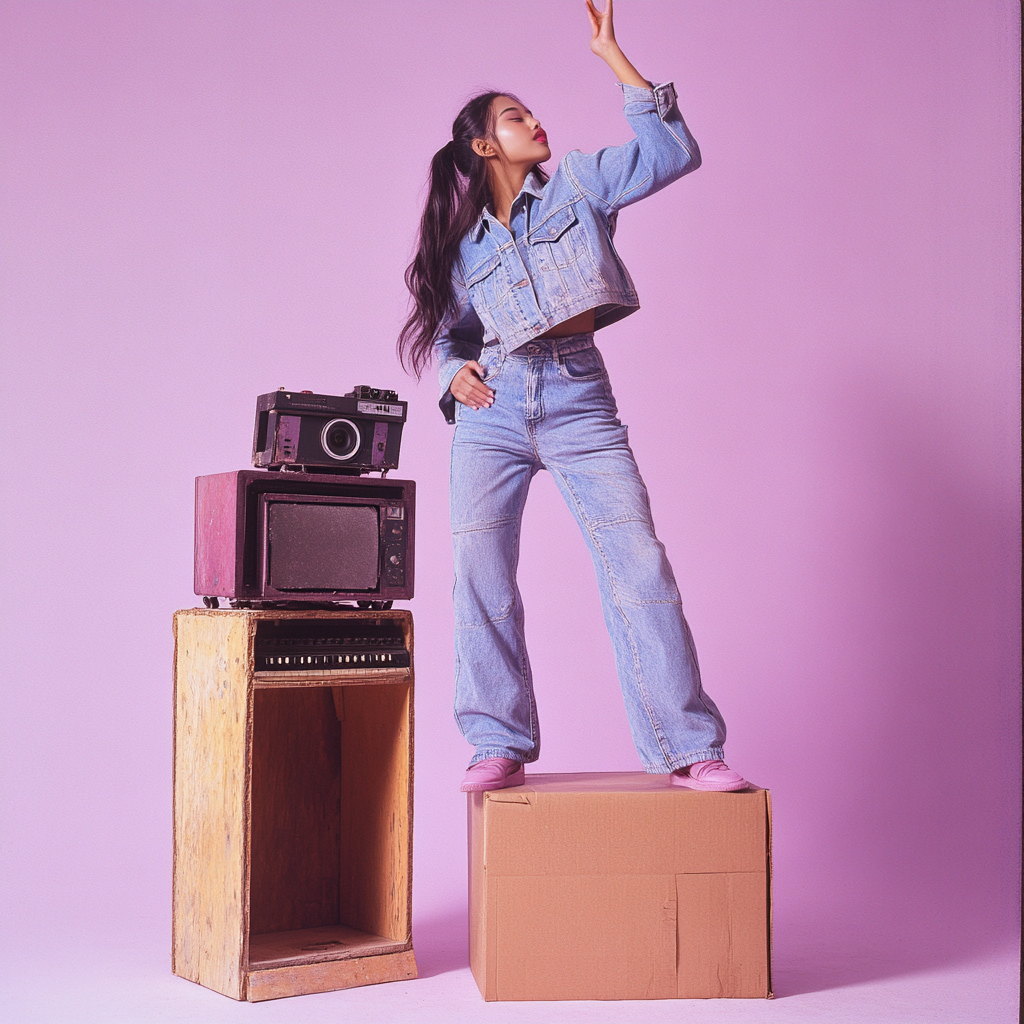 A Young Filipina Lady Dancing on Stage