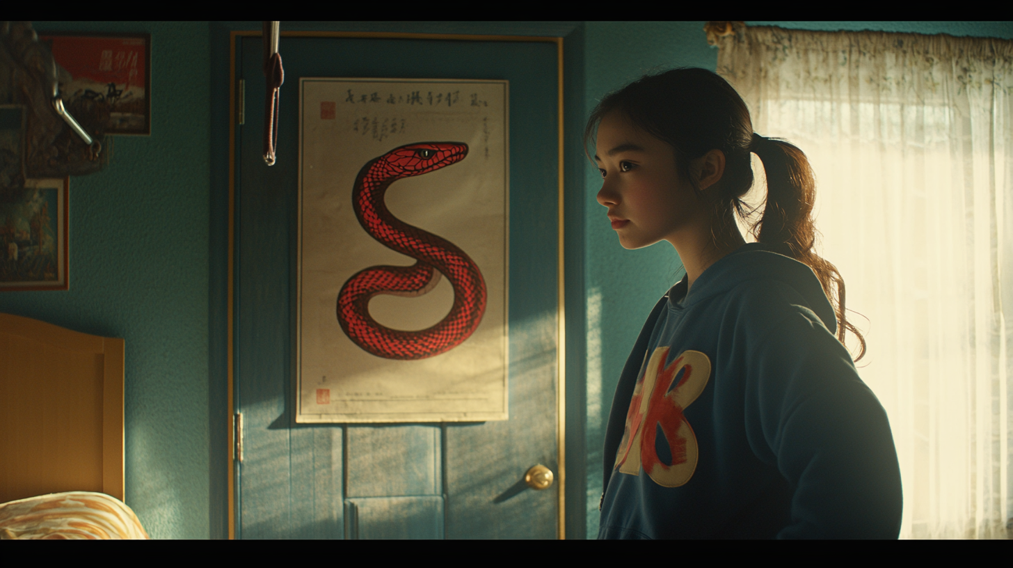 A Young Gymnast Motivated by Snake Poster